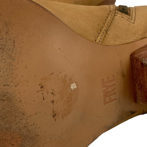 FRYE 'Reina' Sandy Nubuck Western Inspired Booties - Picture 9 of 13